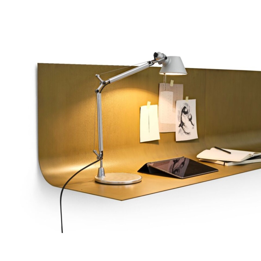 Complements Mogg | Mogg Sfoglia Desk Shelf In Metallic Foil L100X42X41H