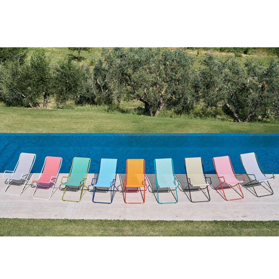 Outdoors Emu | Bahama Emu Deckchair, In Painted Steel And Emu-Tex