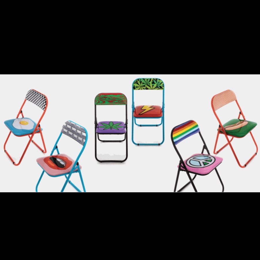 Gift Ideas Selected | Seletti Peace Folding Chair In Metal And Pvc.