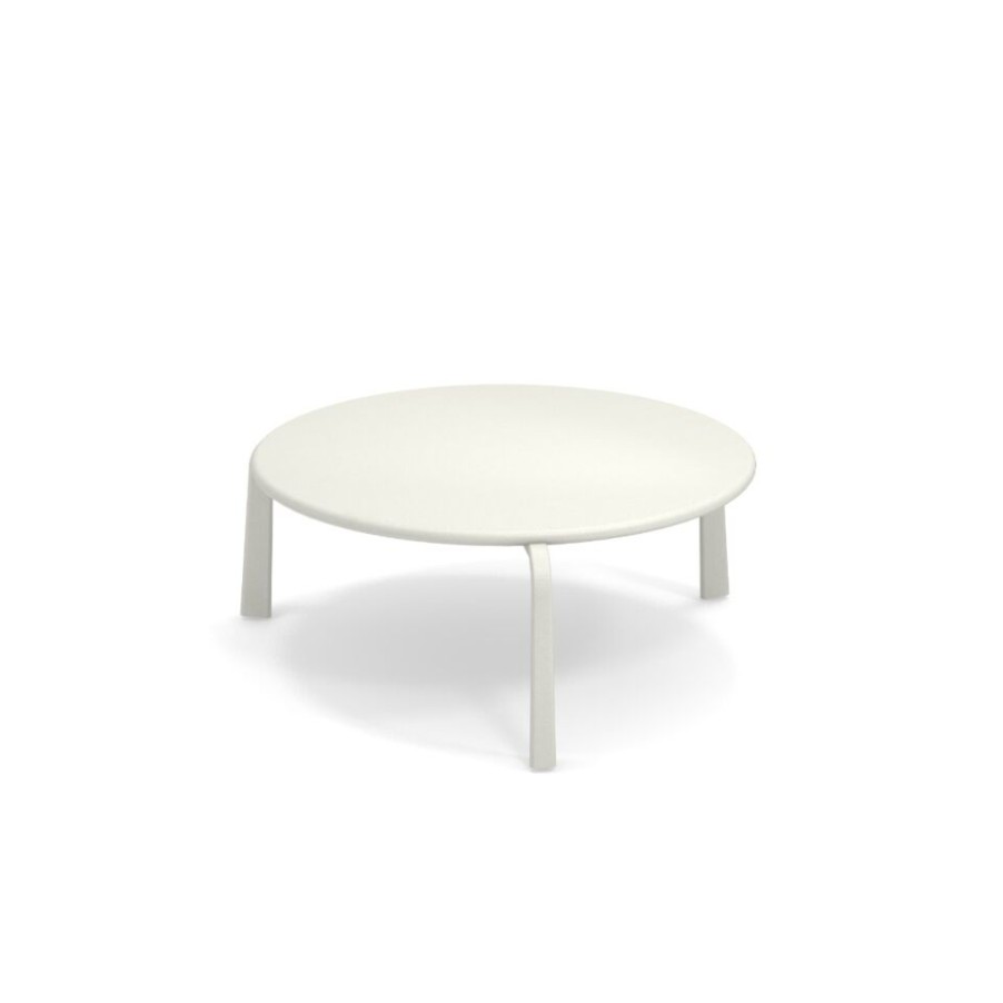 Outdoors Emu | Low Round Cross Table By Emu, Made In Italy Steel. Matt White 23