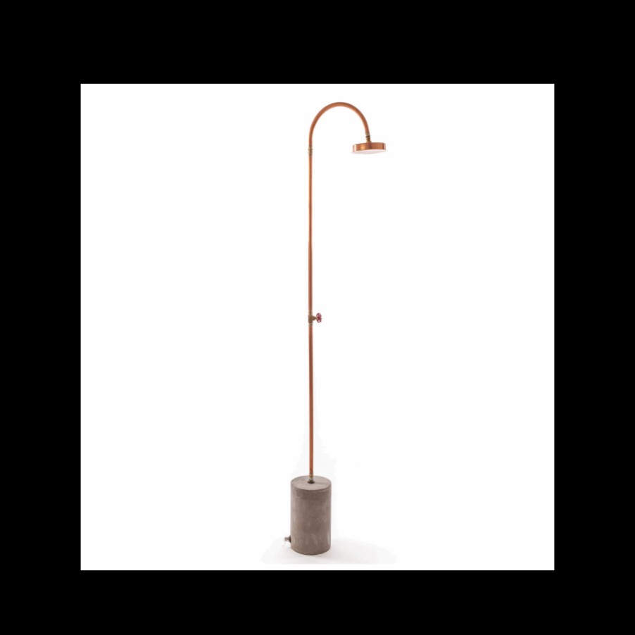 Outdoors Selected | Seletti Aquart, Outdoor Shower In Copper And Concrete