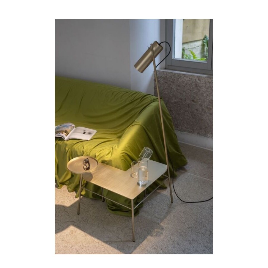 Lighting Mogg Floor Lamps | Dase Lamp By Mogg In Metal With Coffee Table And Tray.