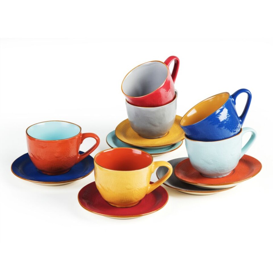 Gift Ideas News Home | Set Of Mediterranean Colored Cappuccino Cups