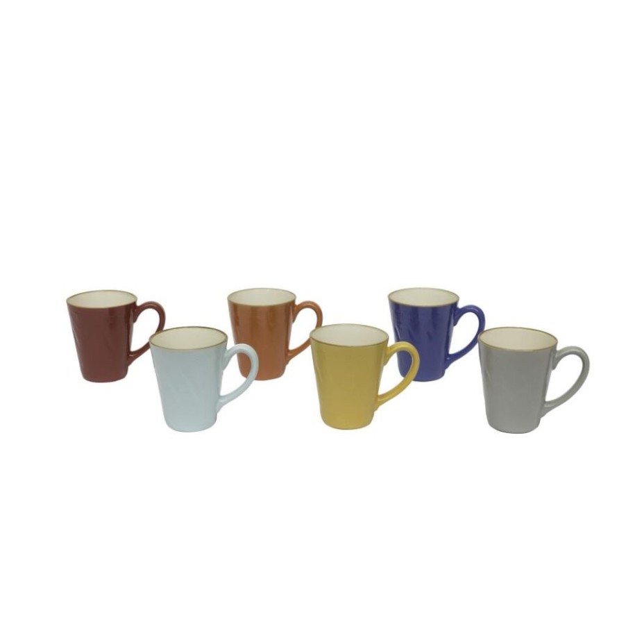 Gift Ideas News Home | Set Of 6 Colored Ceramic Breakfast Cups By Novita Home.