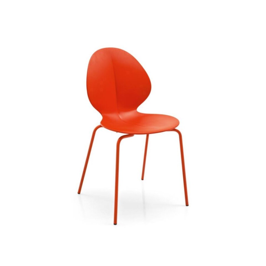 Furniture Connubia Seats | Calligaris Red Basil Chair - Set Of 4 Expo