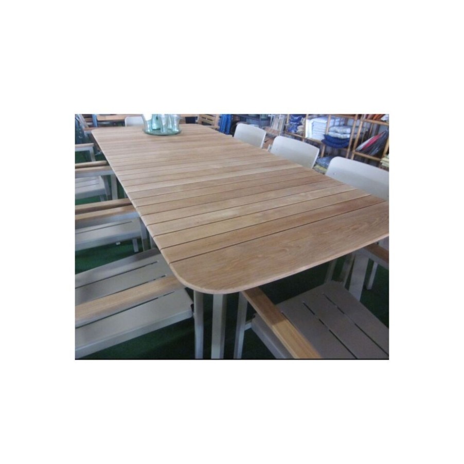 Outdoors Emu | Shine Garden Table By Emu, Fixed, Teak Top.