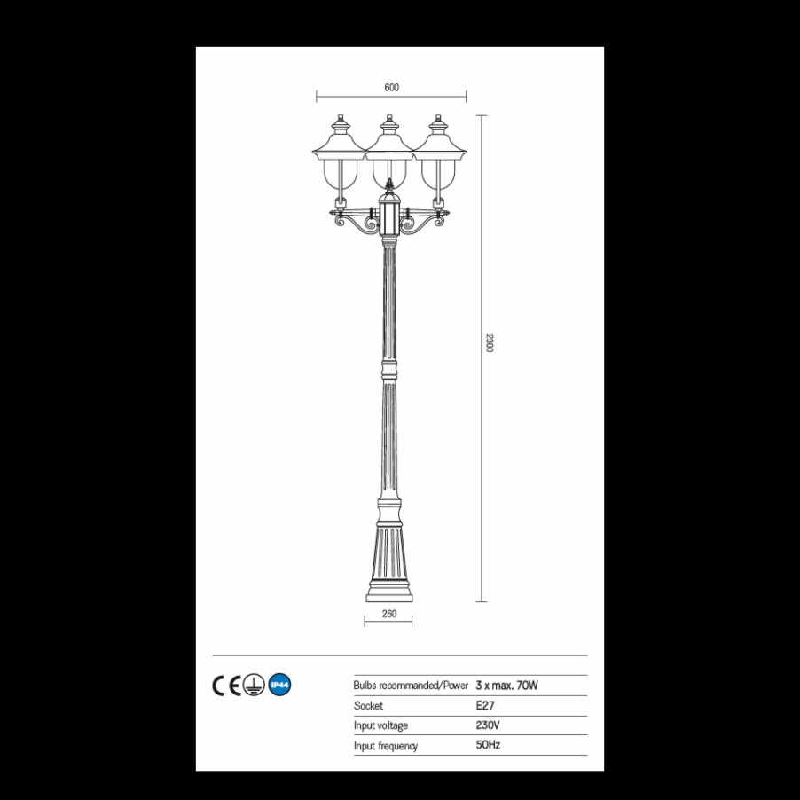 Outdoors Redo | Verona Street Lamp For External Use By Redo.