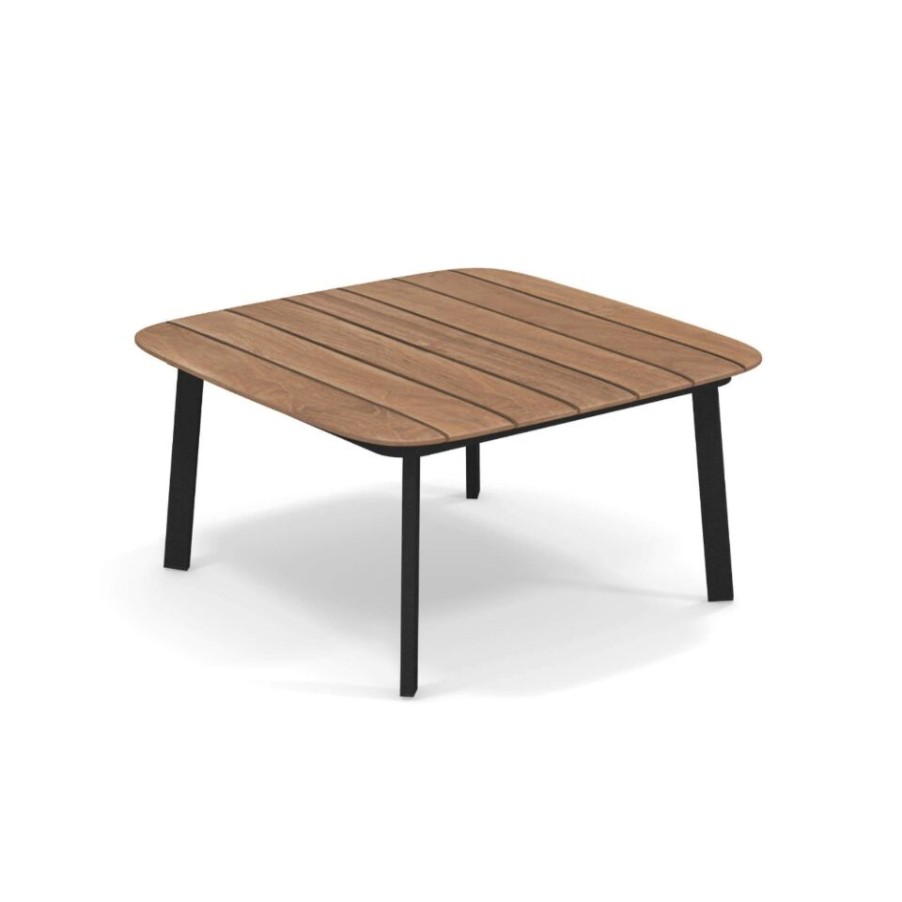 Outdoors Emu | Shine Low Table By Emu, Teak Wood Top.